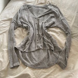 Heathered grey cardigan from American Eagle